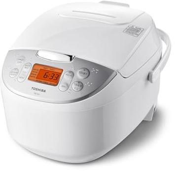 Toshiba Cooker 6 Cups Uncooked (3L) with Fuzzy Logic and One-Touch Cooking, Brown Rice, White Rice and Porridge