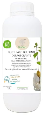 Distillato di Legno Corroborante Potenziatore della Difesa delle Piante, 1 litro