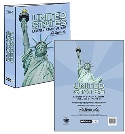 H.E. Harris & Co. USA Liberty Postage Stamp Album with Pictures/Illustrations (Part D 2017 – 2022) with Liberty Two-Post Binder