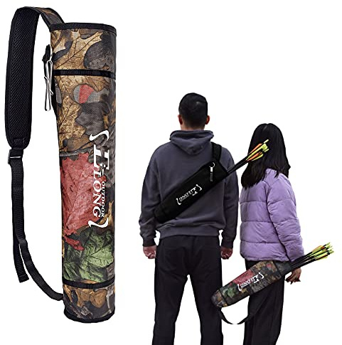 EOU Archery Quivers Arrow Quiver Back Hip Quiver Youth Adults Arrows Bag, CAMO, Camouflage