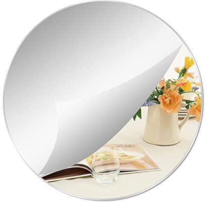 YXYAOLEE Specchio da 30 cm, rotondo, autoadesivo, per casa, camera da letto, soggiorno, decorazione per la casa