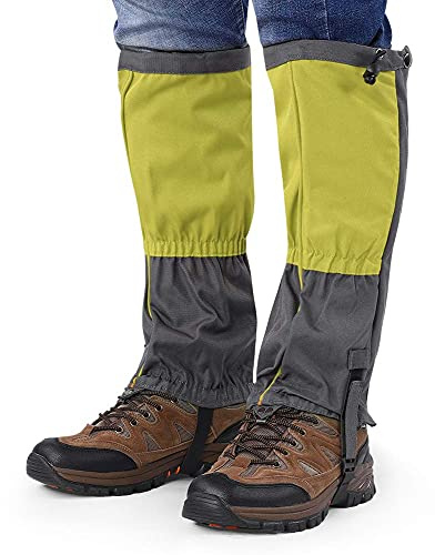 Ejoyous Polainas de Senderismo, 1 par de Mallas Impermeables para Exteriores, Polainas para Piernas de Nieve, Zapatos de Escalada, Cubierta Ajustable para Senderismo, Escalada, Caza,