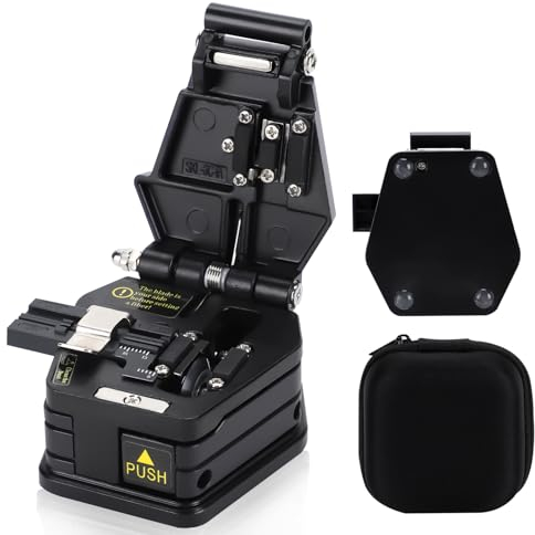 Cuchilla de fibra óptica: herramienta de corte de cables de precisión con bolsa de transporte para un manejo óptimo de la fibra