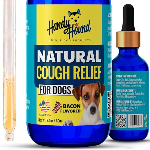 Handy Hound Dog Cough Treatment | Kennel Cough Treatment & Dog Cough Suppressant | Natural Herbal Supplement with Manuka Honey | 2 oz (60 ml)