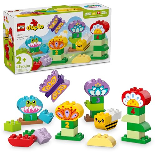 LEGO DUPLO Town Creative Garden & Flowers Building Toy Playset - Preschool Learning and Educational Flower Toy for Toddlers, Boys and Girls, Ages 2+ - Baby Gift Idea - 10444