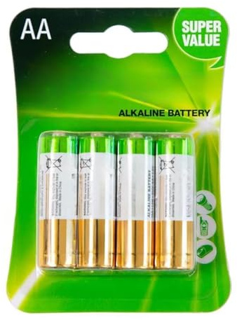 Alkaliskt superbatteri 15A – 4-pack alkaliska AA-batterier – perfekt för enheter som kräver pålitlig ström och hållbar daglig användning.