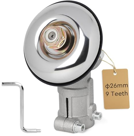EFUTURETIME Renvoi d'Angle 9 Dents 26 mm, Universelle Accessoires de Tête de Débroussailleuse, Tête d'Engrenage pour Débroussailleuse