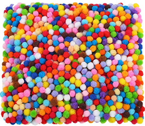 2000 Stück 6 mm Pom Poms für Handwerk Herstellung, Hobby Bedarf und DIY Kreativen Handwerk Dekorationen (Mehrfarbig)
