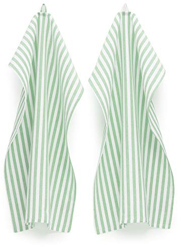 FILU Geschirrhandtücher 4er Pack Mint/Weiß gestreift (Farbe und Design wählbar) 45 x 70 cm - hochwertige Küchenhandtücher/Geschirrtücher aus 100% Baumwolle