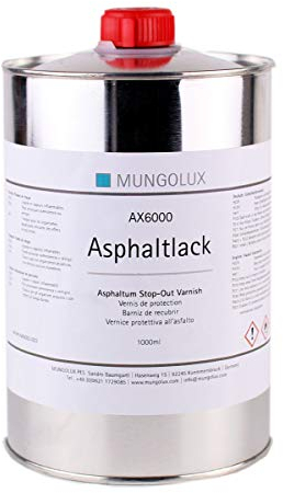 Asphaltlack Abdecklack für Radierung | Tiefdruck | Modellbau und Schmuck (1000 ml)