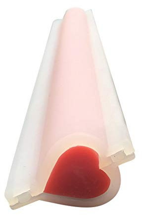Silikonform in Herzform, Rohrsäule, handgefertigte Seifenherstellung, Bastelzubehör, Kerze, Schokolade, Kuchen, Mousse, Laib, Backwerkzeug (Herz)