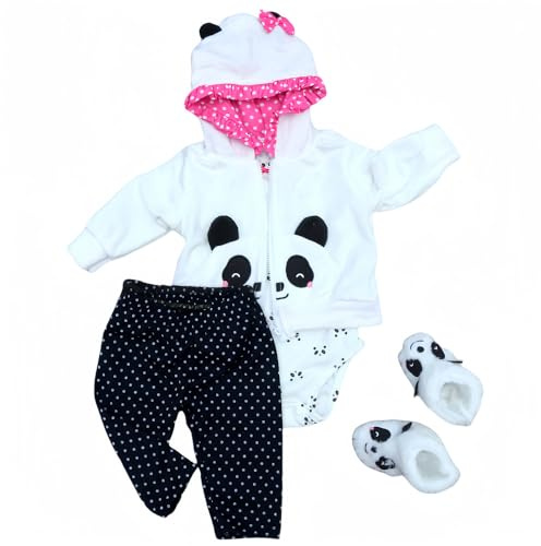 MAIHAO Reborn - Ropa de muñecas de bebé de 22 pulgadas, accesorios para muñecas recién nacidas de 17 a 22 pulgadas, juego de 5 piezas de panda