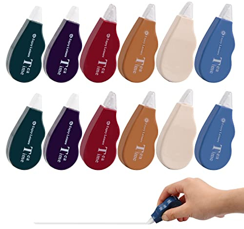 Xzeemo 12 Stück Korrekturroller Mini Pocket Mouse, 4 m x 5 mm Korrekturband, Korrekturmaus Set, Kompakt Roller für Büro Schule (Bunt-b)