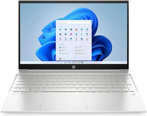 HP Pavilion 15 Laptop, 15,6 FHD IPS Display, Intel Core i7-1355U, 16 GB DDR4-3200 MHz RAM (2 x 8 GB), 512 GB SSD, NVIDIA GeForce MX550 - 2GB GDDR6, Windows 11 Home, QWERTZ Tastatur, Silber