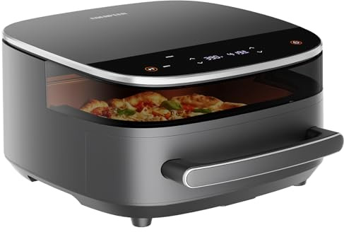 Large Air Fryer 6QT, 11-in-1 Fast Cooking Air Fryer with Top & Bottom Heating, No Flip Needed, Quiet 50dB, Family Size Digital Air Fryer for Healthy Meals, Fits a 12 Pizza or Steaks