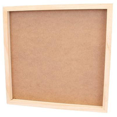 Craftelier - Cornice con profondità 30 x 30 cm | Cornice in legno naturale trasparente per scrapbooking e artigianato 3D | Quadro con sfondo per oggetti voluminosi e acetato protettivo frontale