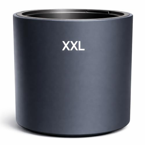 MELTOM Blumenkübel Blumentopf mit Herausnehmbaren Einsatz Rund Frostbeständiger Modern Matt (Anthrazit, XXL)