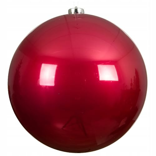Kaemingk Bolas de Navidad de plástico, 20 cm x 1 unidad, grandes e irrompibles, bolas XXL para árbol de Navidad, decoración para árbol de Navidad y decoración para árbol de Navidad, color rosa