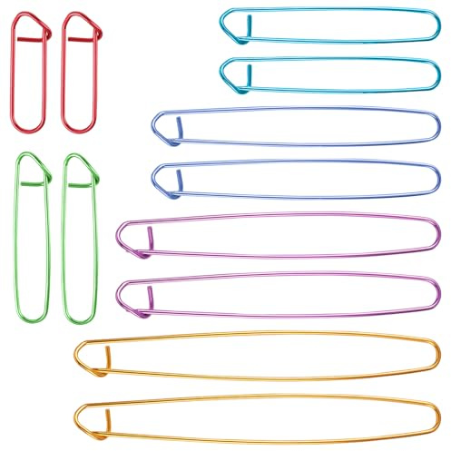 TIESOME 12 Stück Stricken Maschenhalter Set, 6 Größen Häkelnadeln Stichhalter