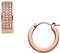 Fossil Earrings for Women , 15.4mm x 5mm Rose Gold Stainless Steel Earrings, JOF00169791
