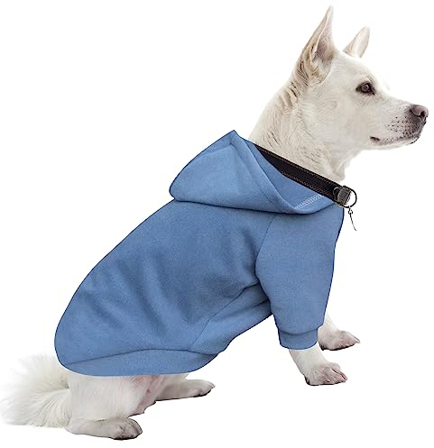 HuaLiSiJi Hunde Hoodie Hunde Sweatshirt Hundepullover mit Kapuze Hundepullover Kleine Hunde, Warm und Leicht, Mit Einer Weichen Textur, Leicht zu Tragen und Hellen Farben (XL, Haze Blue)