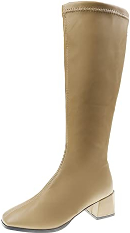 Stivali Alti sopra Il Ginocchio Tela Stivali Bianco Stivali Moto Donna Stivali Invernali Donna Stivali di Gomma Ciabatte Donna Eleganti Sandali neonata h-Cachi 39