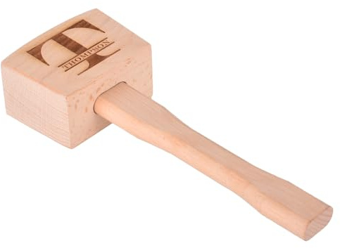 Personalized Wood Mallet, 9.5” Manual Ice Hammer Mallet, Custom Engraved Beech Solid Carpenter Wood Hammer Woodworking Hand Tool