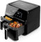 Clatronic® Doppel-Heißluftfritteuse | 8 Liter | XXL Heißluftfritteuse | Doppelkammer | Frittieren mit heißer Luft ohne zusätzliches Öl | 8 Programme | Air Fryer |Touchscreen | 2700 Watt | FR 3804 H