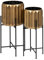 BigBuy Garden Pflanzkübel Set Gold Eisen 33 x 33 x 66 cm (2 Stück)