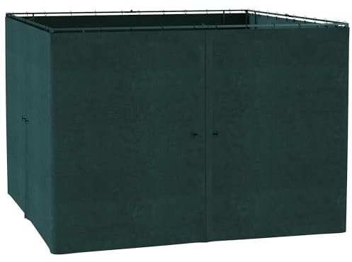 Outsunny 4 parois latérales pour pavillon de Jardin tonnelle Rigide 300 x 300 cm protéger de la Pluie Vent Soleil Gris