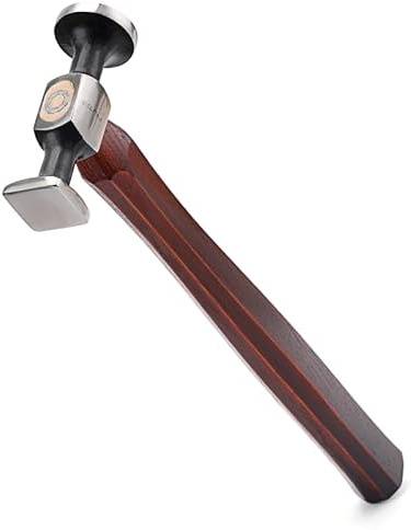 WUTA Leather Craft Hammer, Double Head Carbon Steel Mallet with Mirror Polished Finish, Professional Leather Working Tool for Cobblers and Craftsmen