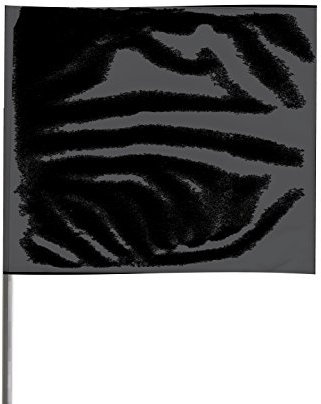 Presco 21 in. Steel Wire Staff Marking Flags [4 in. x 5 in. Flag]: 4 in. x 21 in. (Black) / 12-Flags