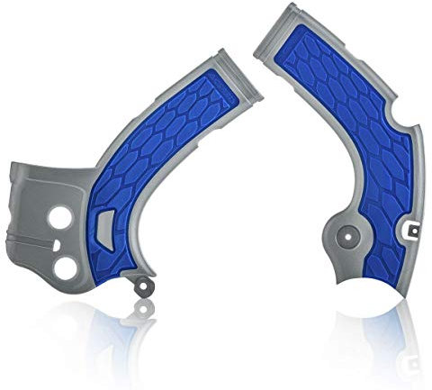 Acerbis 0023093.218 Pareja de Protectores de Chasis X-Grip Apto para Yamaha Wrf 450 2019 Azul Plata