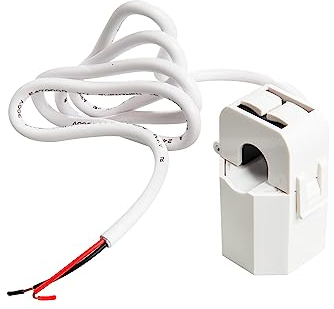 Shelly Split Core Current Transformer 50A, Trasformatore di Corrente, Pinze Amperometriche, Domotica, Compatibile con Shelly EM, Installazione Monofase, Bianco