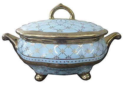 FROSSY SOPERA CELESTE DORADO 38X24X24CM