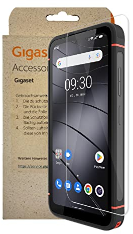 Gigaset Display Protector - Glasfolie für GX4 - Display-Schutz schützt vor Schmutz und Kratzern – Einfache luftblasenfreie Montage in wenigen Sekunden, transparent