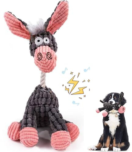 Wnddle Hundespielzeug - Kauspielzeug, Gefülltes Plüsch-Quietschspielzeug, Kuscheltier für Mittlere und Kleine Hunde