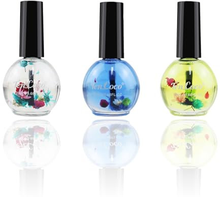Welhammsae 3 Pcs Nail Cuticle Oil, Nail Cuticle Oil for Nails with Natural Ingredients, Deeply Hydrating, Dried Plant Flower Nourishing Cuticle Conditioner Oil, Repairing Cracked and Dry Nail, 20ml*3