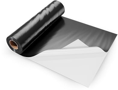 VEVOR Telo di Plastica 0,35 mm, 3,05 m x 30,48 m Barriera al Vapore per Intercapedine, Telo in Polietilene per Giardino ad Alta Resistenza, Telo per Fornitura di Plastica Agricola Nero e Bianco