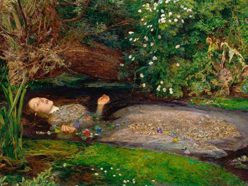 Feeling at home Stampa-su-Tela-INCORNICIATA-Millais-JohnEverett-Cm_56_X_75-Ophelia-Ophelia-Quadro-su-Tela-con-Cornice-a-Cassetta-Americana-Canvas-incorniciato-all'Americana