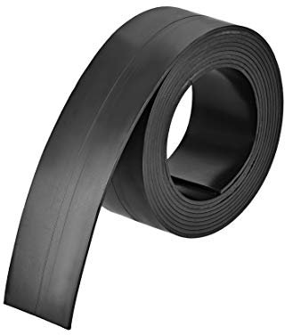 sourcing map Cinta Magnética, 200x3x0,15cm Tiras Magnéticas Negra, Banda para la Imantación de Fotos, Papeles o Carteles