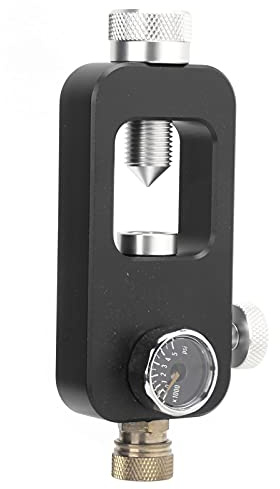 Dilwe Adaptador de Tanque de Recarga de Buceo Adaptador de Buceo para Equipo de Buceo, Botella Grande a pequeña Manómetro de 8 mm 0.5L 1L(Negro)
