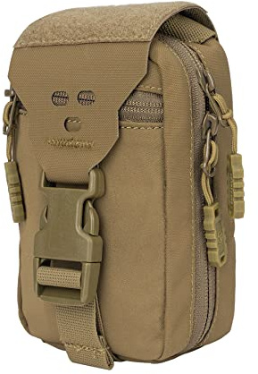TOPTACPRO Bolsa médica táctica extraíble MOLLE IFAK para camping, caza, viajes, nailon 500D, Marrón Coyote, Classic