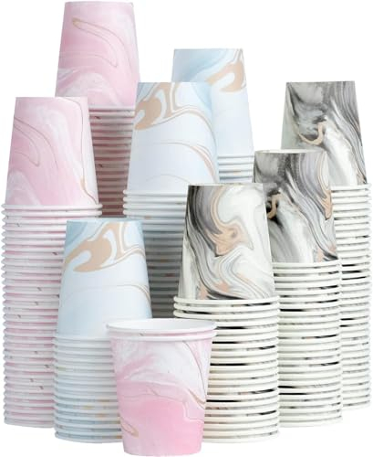 Huifany Vasos de papel de 5 onzas – 300 unidades, vasos de baño pequeños, vasos desechables para enjuague bucal, tazas de espresso, mini taza para café, té, agua, aperitivo