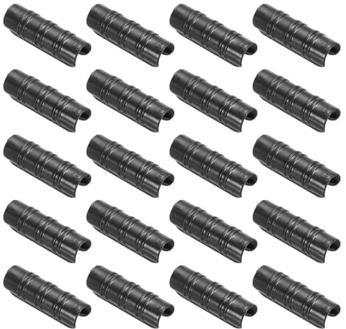 PATIKIL Greenhouse Clamp, 60 Pack Plastic Garden Buildings Tube Clips Hoop for 3/4 19mm Pipe Greenhouse Film Frame Sunshade Net, Black