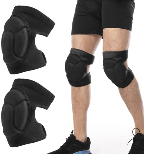 Drufoful Genouillères de Protection, Genouillère Travail Avec 20MM Mousse Coussin, Genouillères de Travail pour Jardin, Construction, Nettoyage (2 Pièce)