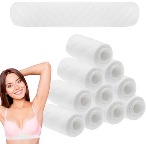 HENGBIRD 20 Fodere Antisudore per Reggiseno da Donna Fascia Banda Sottoseno in Cotone 18 x 3 Pollici