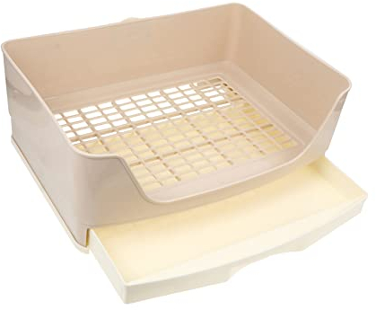 Parliky Große Kaninchentoilette Trainer-töpfchen Ecktablett Wurfschubladen-Stil Haustier-schubladentöpfchen Kaninchentöpfchen -Toilette Für Kleines Schweinchen