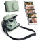 HIYQIN Housse et Accessoires pour Wide 400, Étui pour Appareil Photo Compatible avec Fujifilm Instax Wide 400/300/210 avec Pochettes Magnétiques pour Réfrigérateur et Bandoulière - Vert