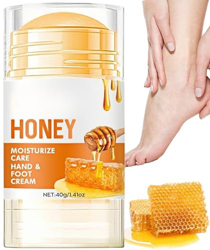 Honey Foot Cream for Very Dry Hands & Feet - 40 ml, Cracked Heel Repair & Intensive Moisturizing for Women & Men